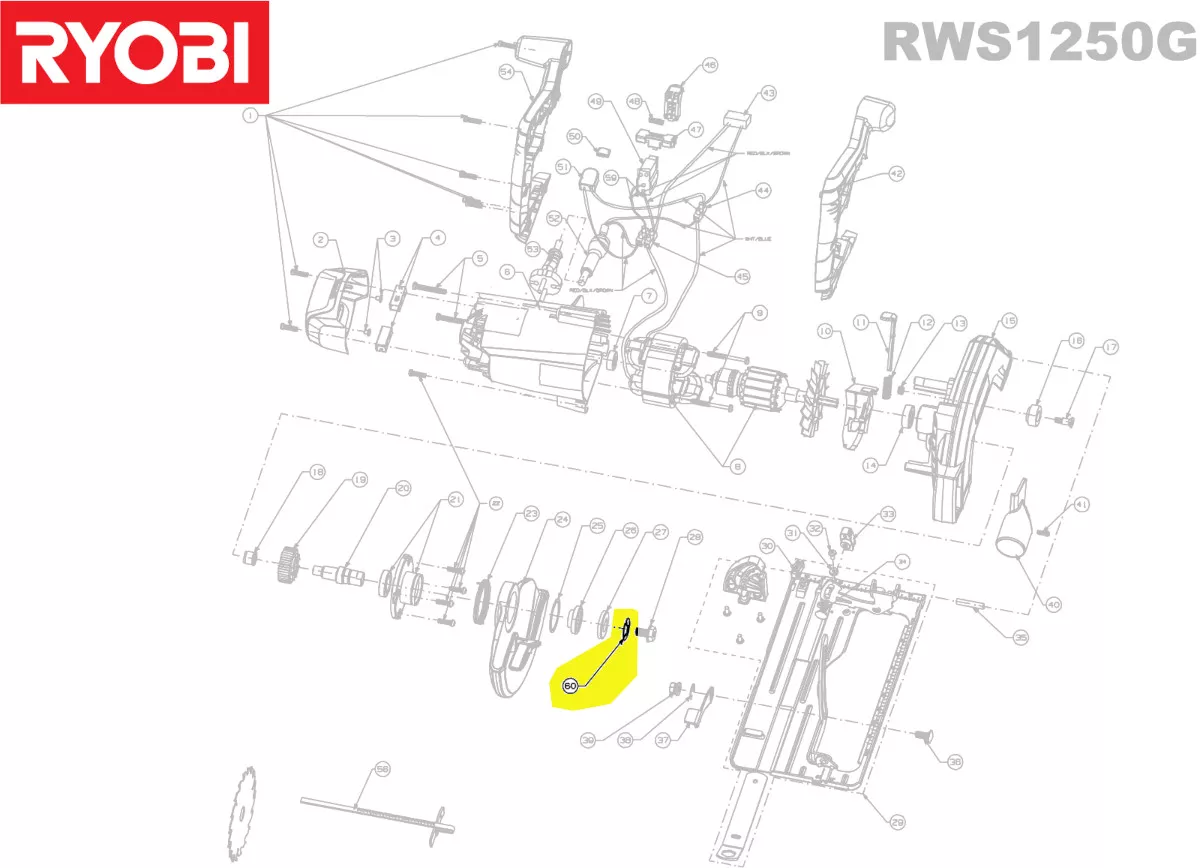 rondelle ressort réf. 5131031158 Ryobi